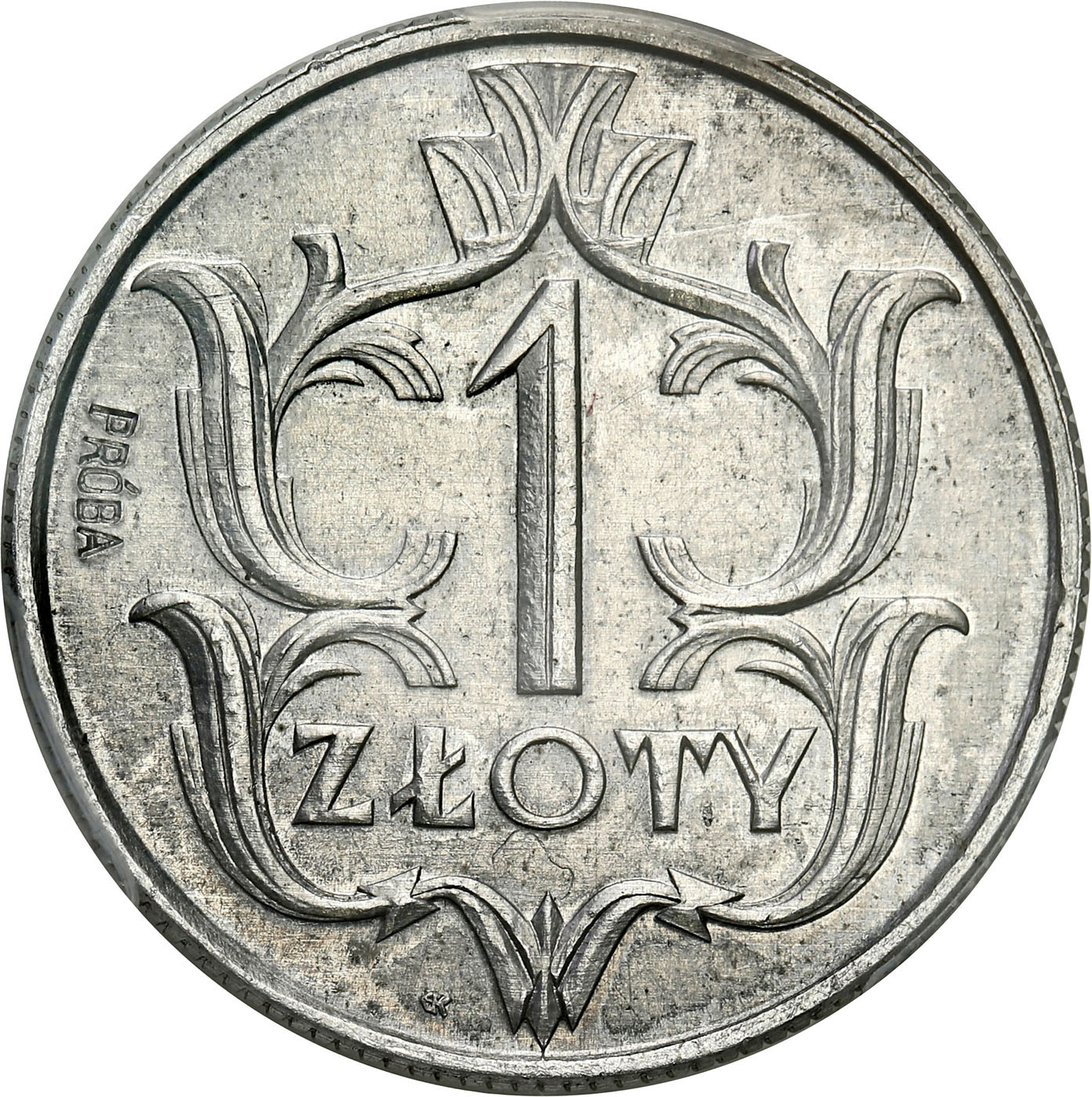 II RP. PRÓBA aluminium 1 złoty 1929, Ex. Karolkiewicz Collection PCGS SP63 (MAX)